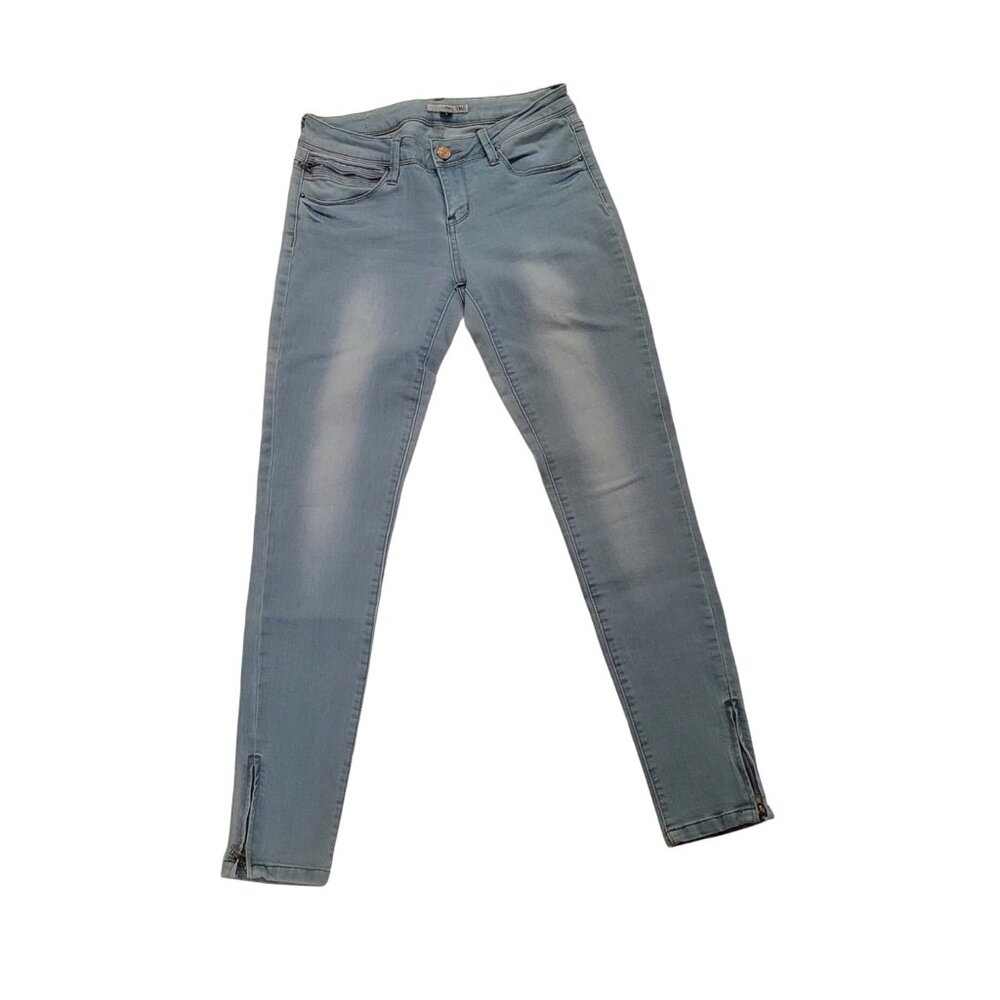 YMI Blue Skinny Jeans Womens Size 9 Elastic Stretch Denim with Front & Back Pock